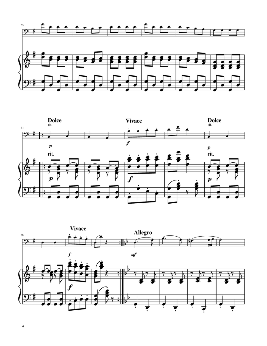 Hungarian Dance No. 5 - Bassoon Solo w/Piano Bassoon Solo scores gallery preview page 4