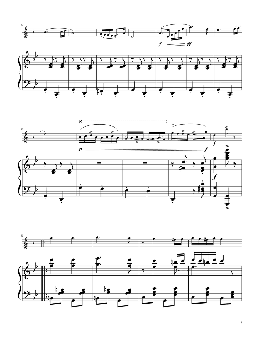 Hungarian Dance No. 5 - English Horn Solo w/Piano English Horn scores gallery preview page 5