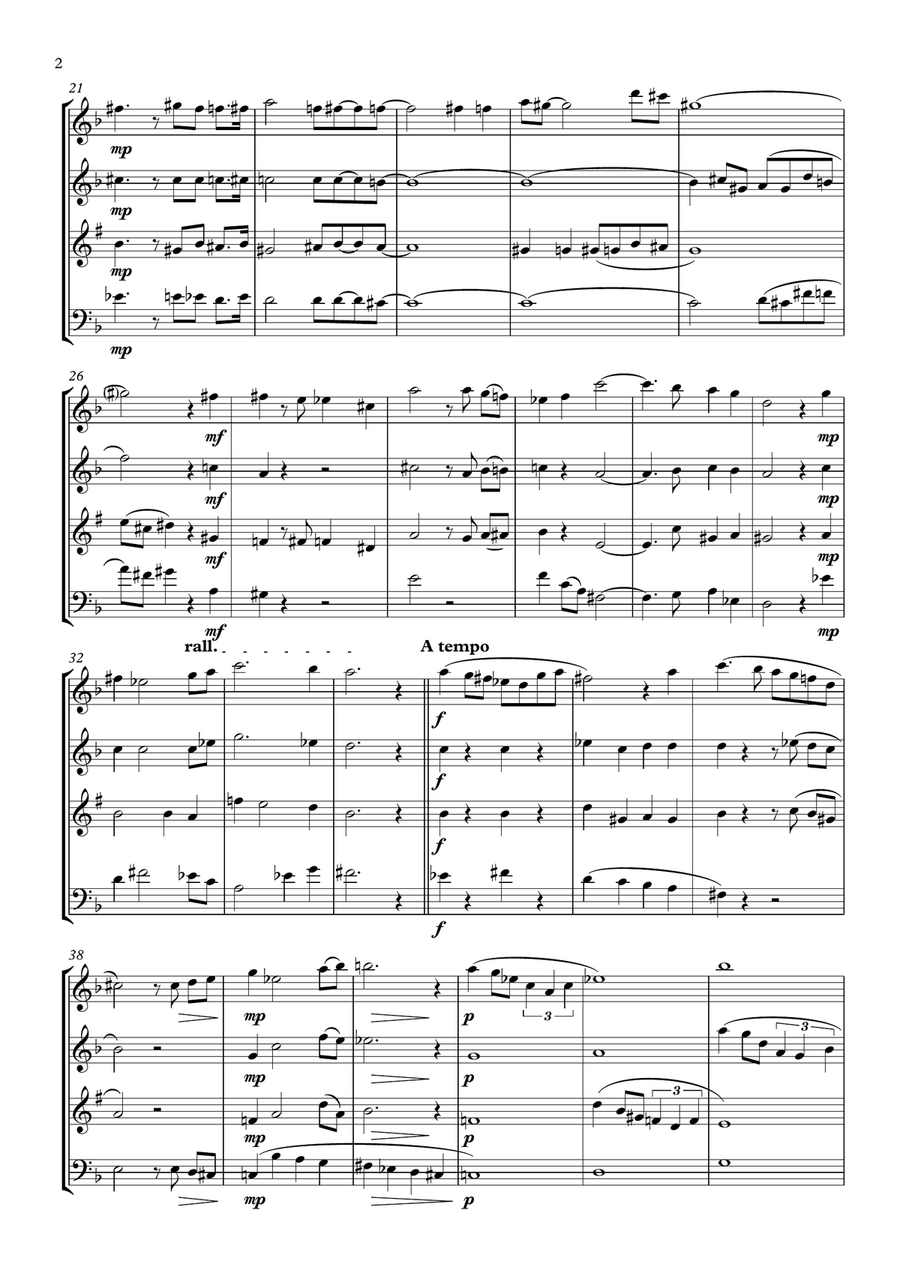 Spring Lament - Wind Quartet Woodwind Quartet scores gallery preview page 2