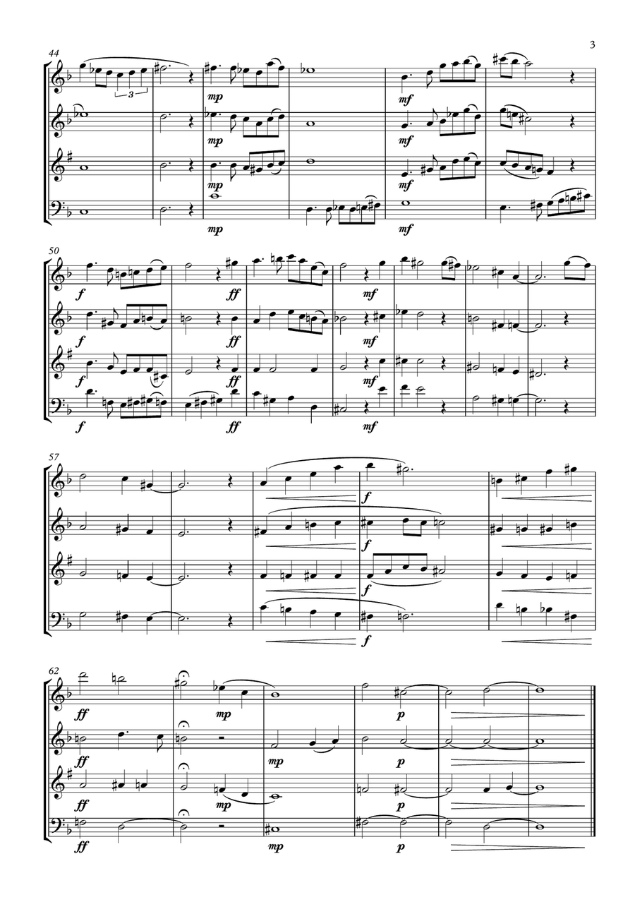 Spring Lament - Wind Quartet Woodwind Quartet scores gallery preview page 3