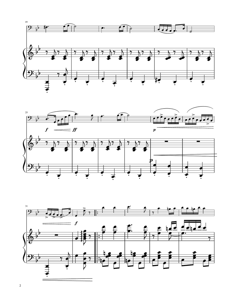 Hungarian Dance No. 5 - Euphonium Solo w/Piano Euphonium scores gallery preview page 2