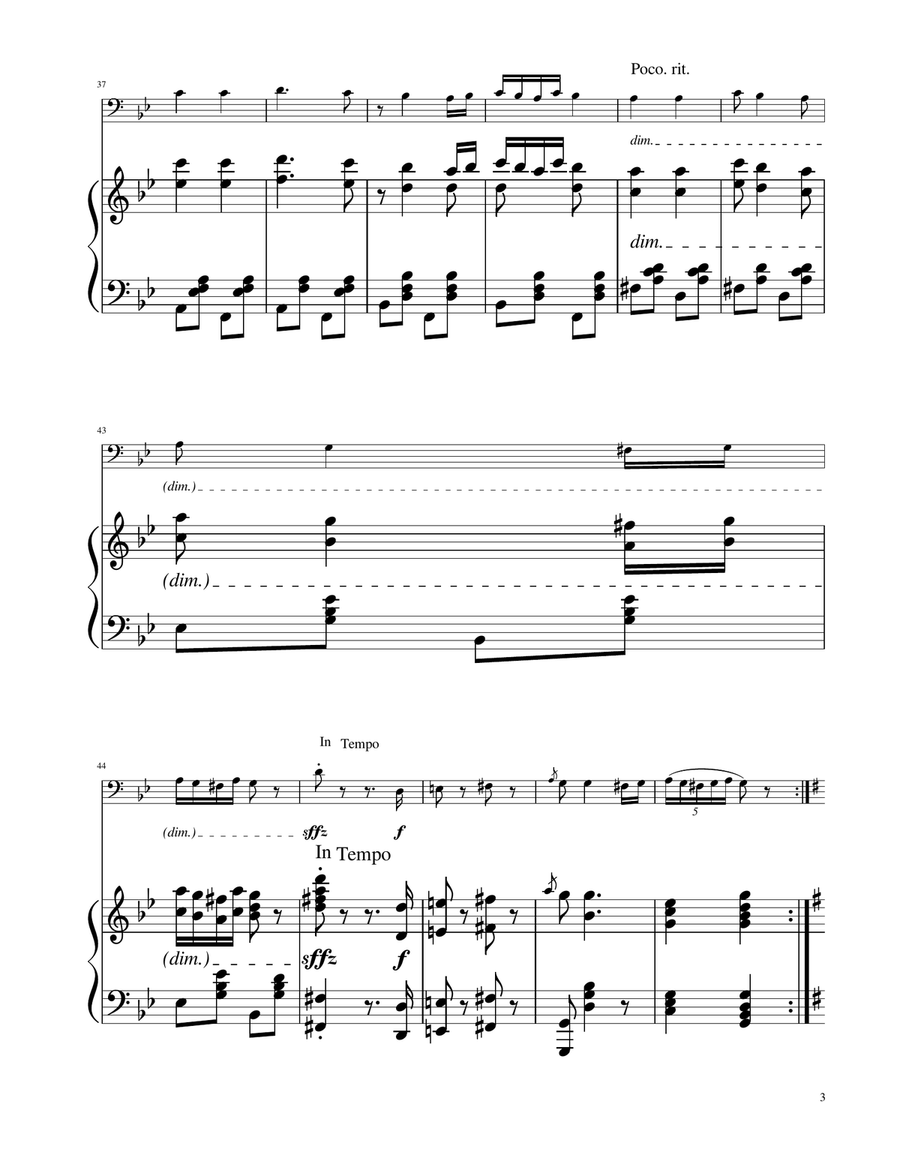 Hungarian Dance No. 5 - Euphonium Solo w/Piano Euphonium scores gallery preview page 3