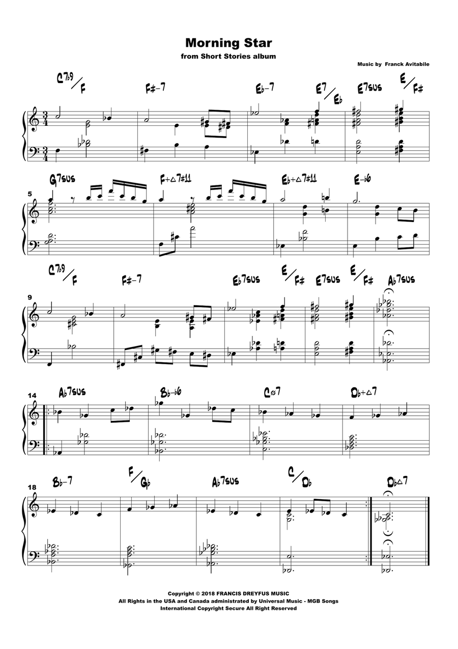 Morning Star Morning Star Piano Method scores gallery preview page 1