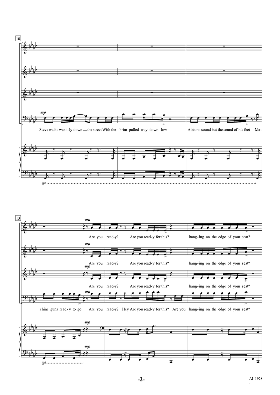 Another One Bites The Dust Choir scores gallery preview page 2