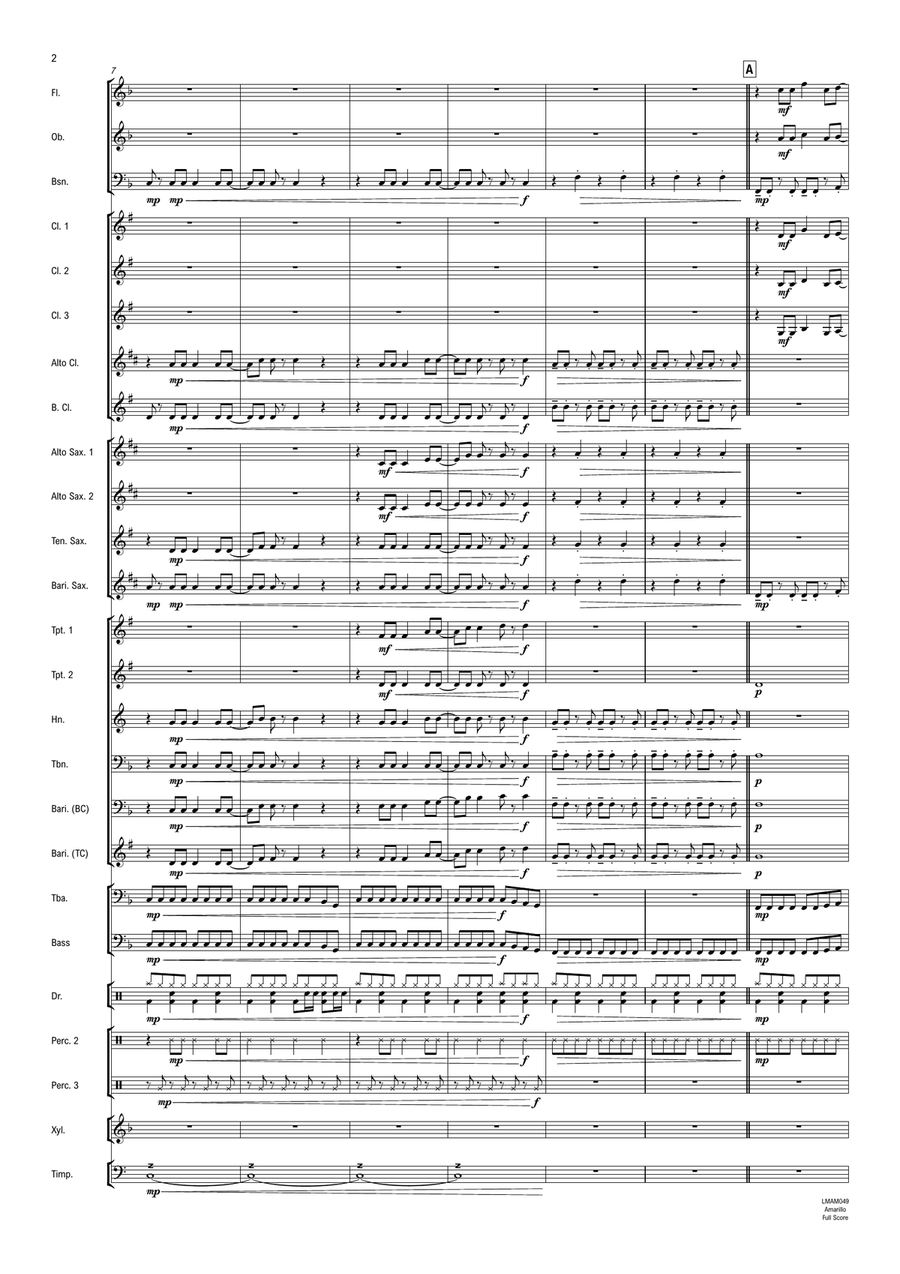 Amarillo (Is This The Way To) Concert Band scores gallery preview page 3