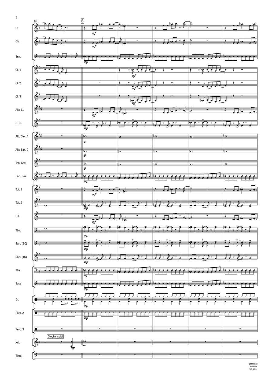 Amarillo (Is This The Way To) Concert Band scores gallery preview page 5