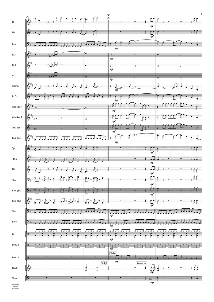 Amarillo (Is This The Way To) Concert Band scores gallery preview page 6