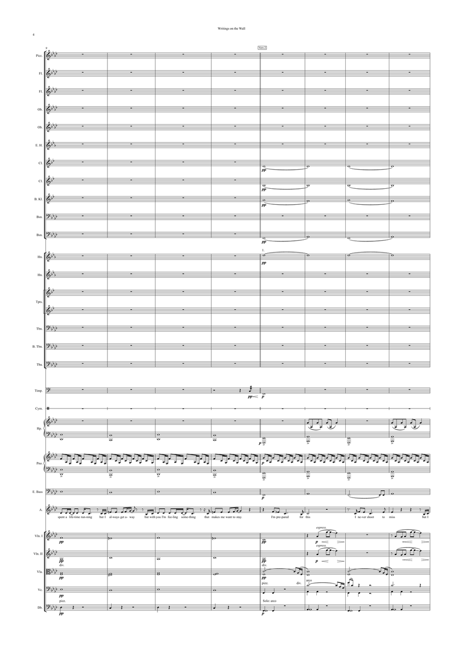 Writing's On The Wall Writing's On The Wall Full Orchestra scores gallery preview page 4