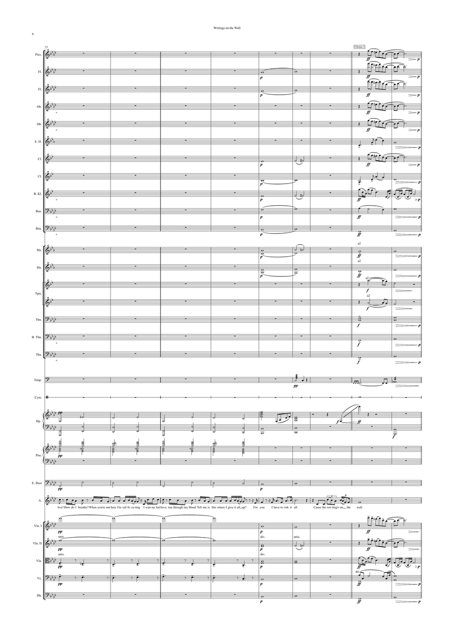 Writing's On The Wall Writing's On The Wall Full Orchestra scores gallery preview page 6