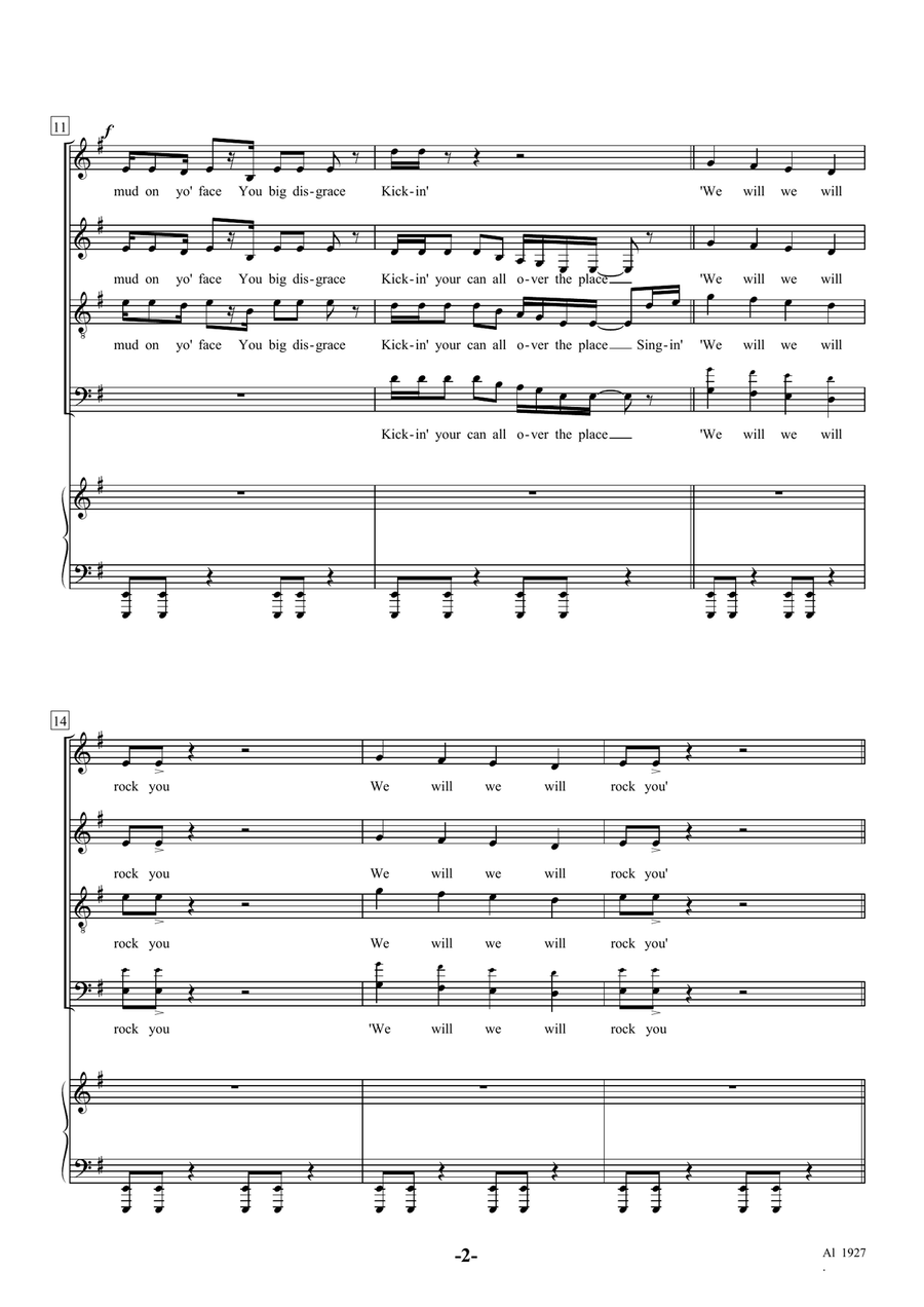 We Will Rock You We Will Rock You Choir scores gallery preview page 2