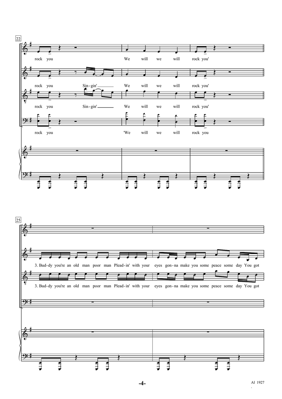 We Will Rock You We Will Rock You Choir scores gallery preview page 4