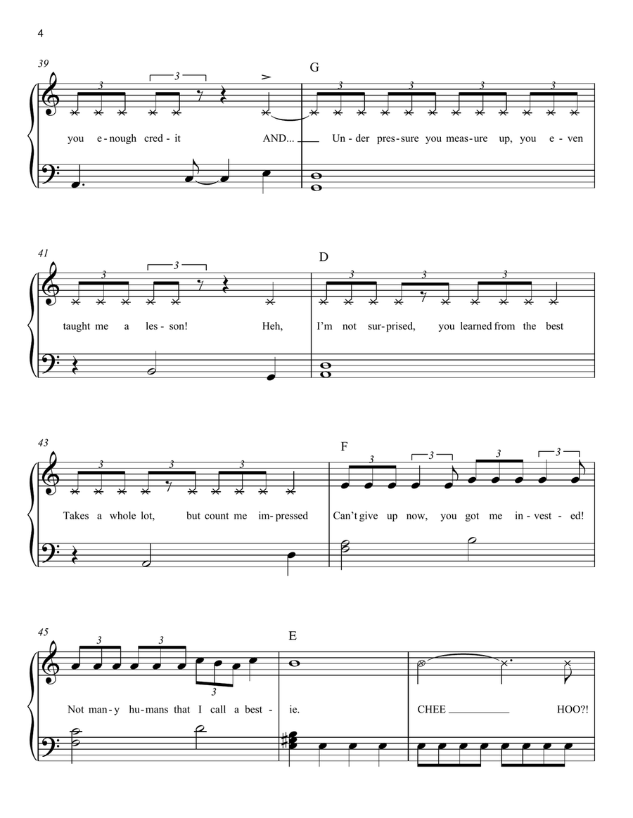 Can I Get A Chee Hoo? (from Moana 2) Easy Piano scores gallery preview page 4