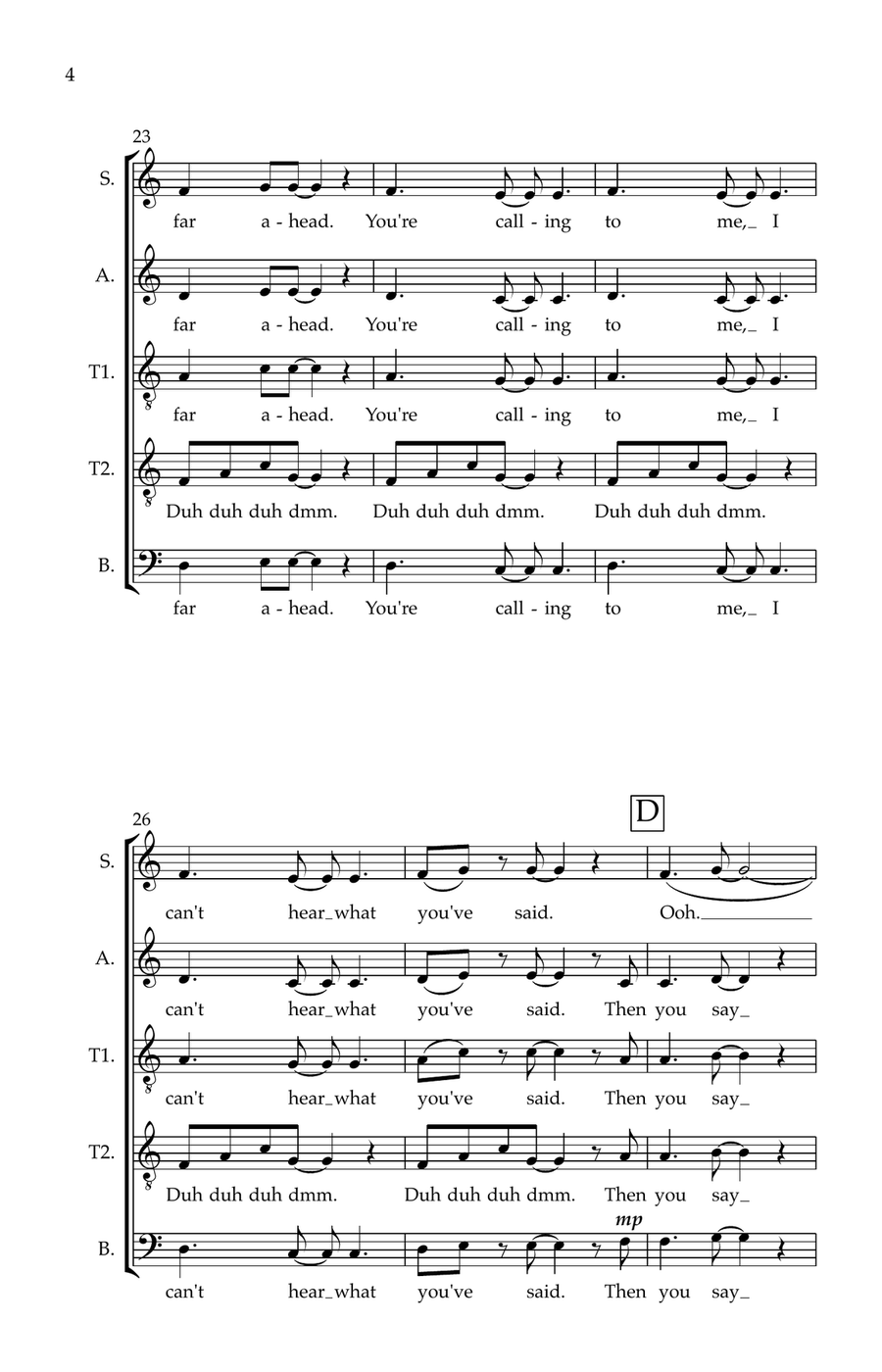 Time After Time Divisi scores gallery preview page 4