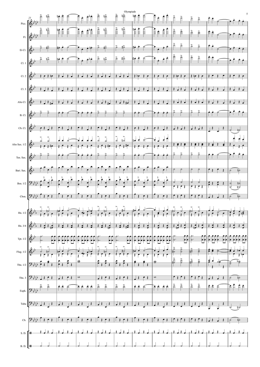 Olympiade March Concert Band scores gallery preview page 5