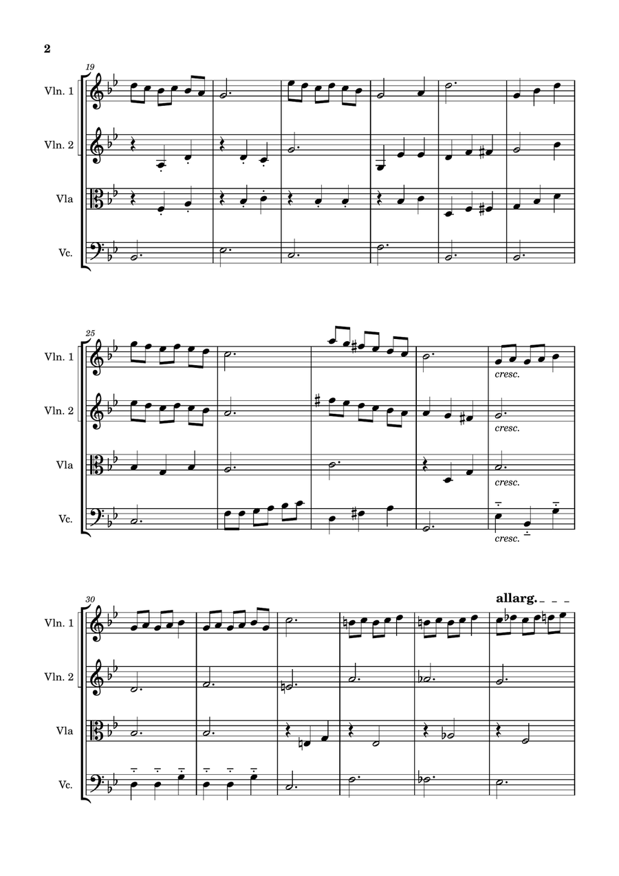 Mia & Sebastian's Theme String Quartet scores gallery preview page 2