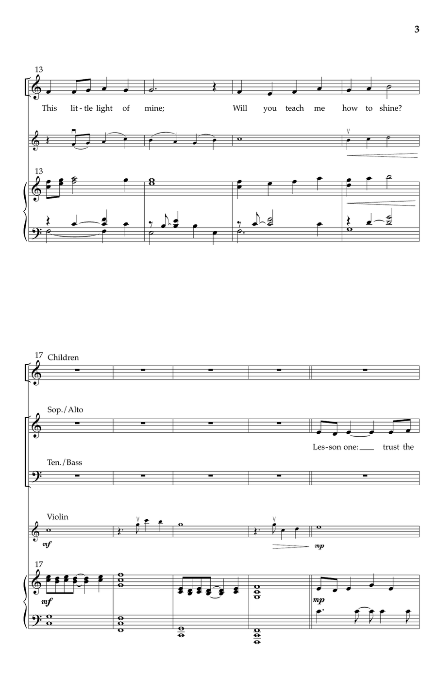 Lessons from a Star Lessons from a Star 4-Part scores gallery preview page 2