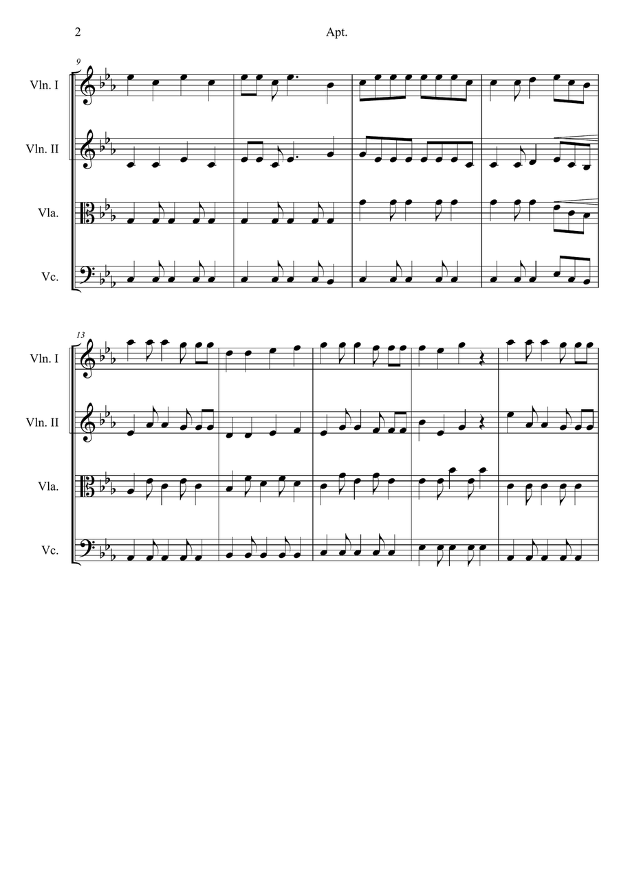 Apt. Apt. String Quartet scores gallery preview page 2