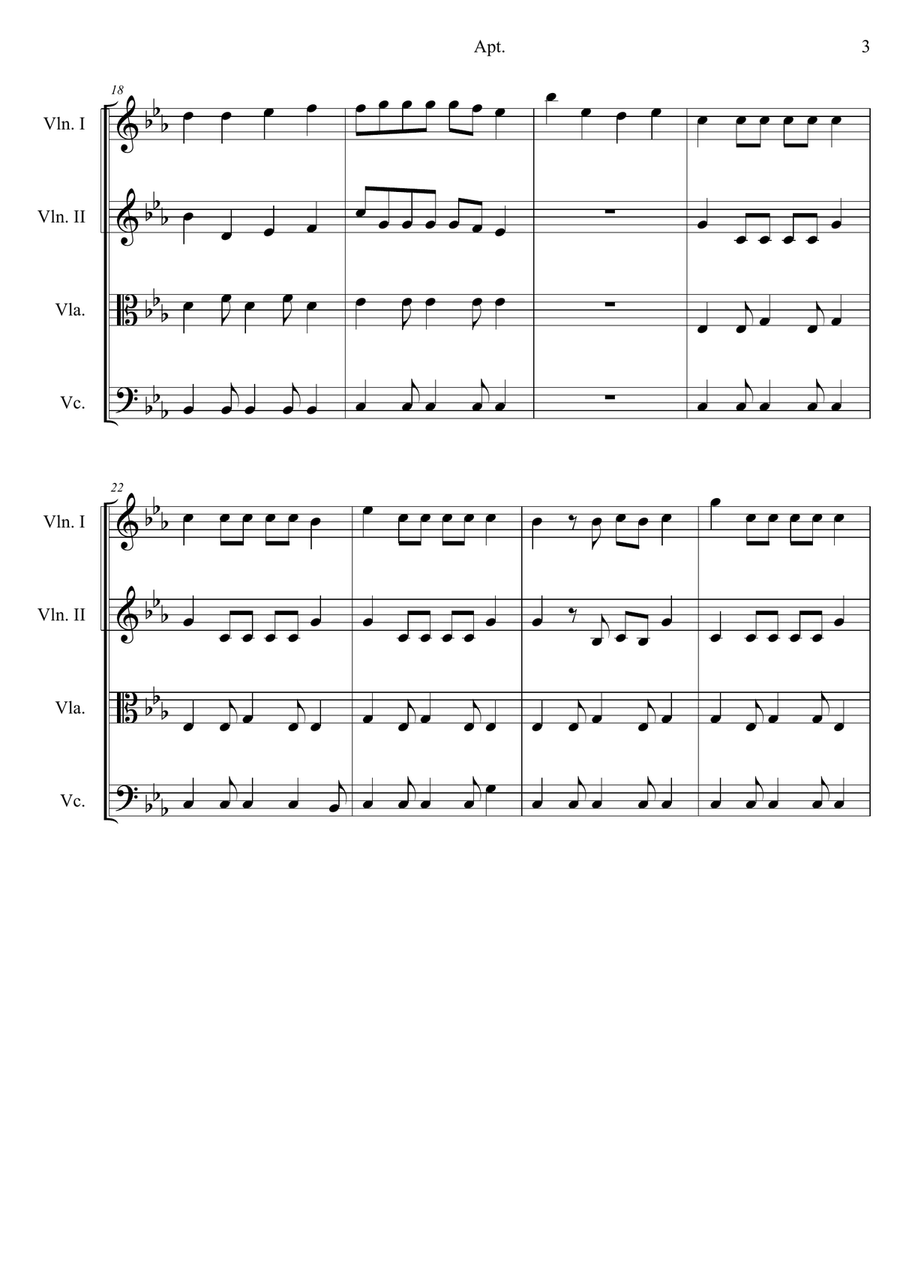 Apt. Apt. String Quartet scores gallery preview page 3