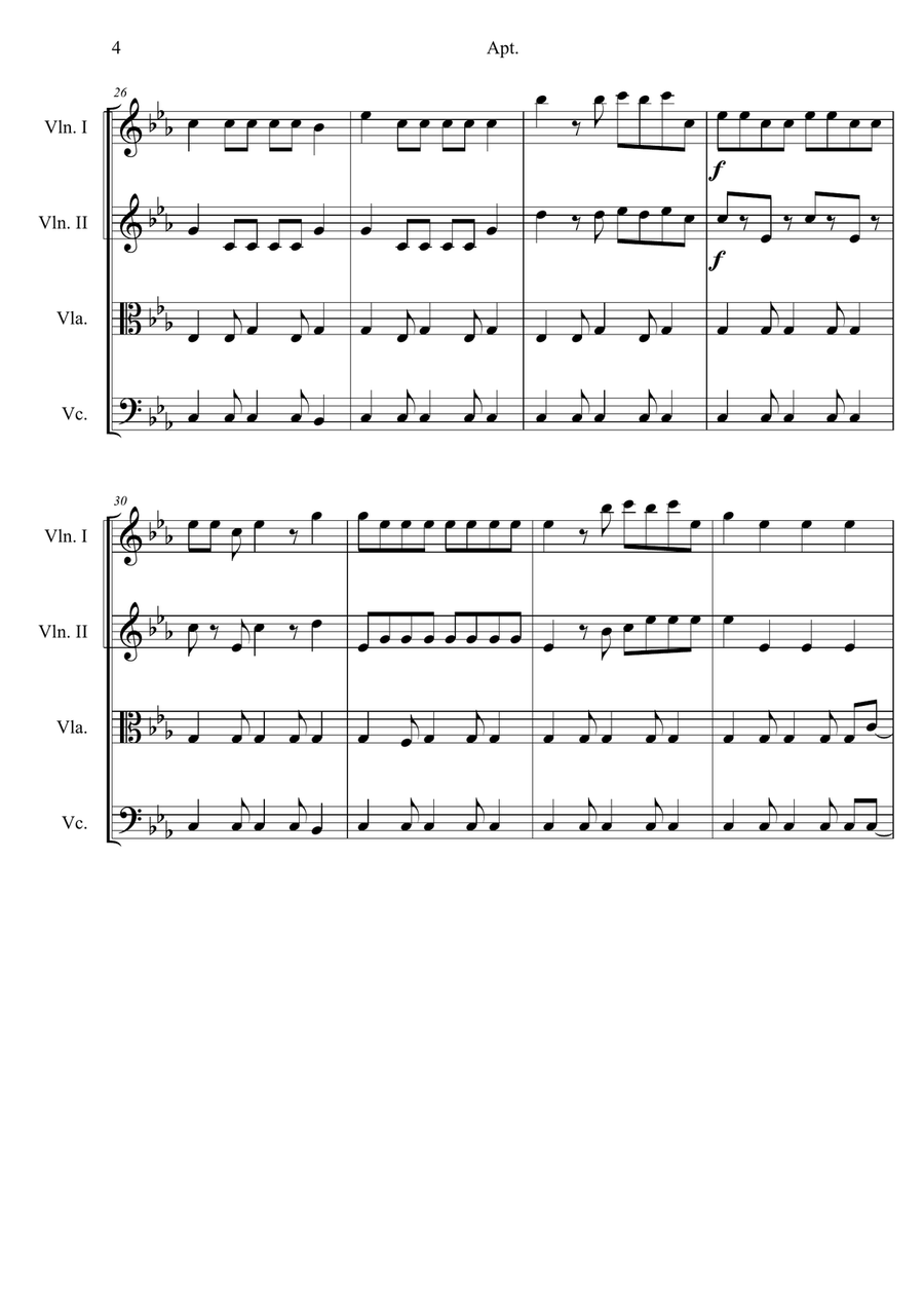 Apt. Apt. String Quartet scores gallery preview page 4