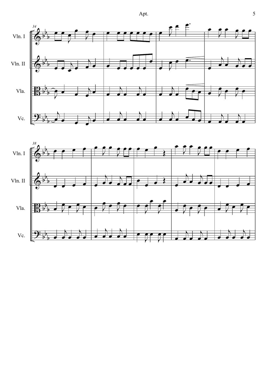 Apt. Apt. String Quartet scores gallery preview page 5