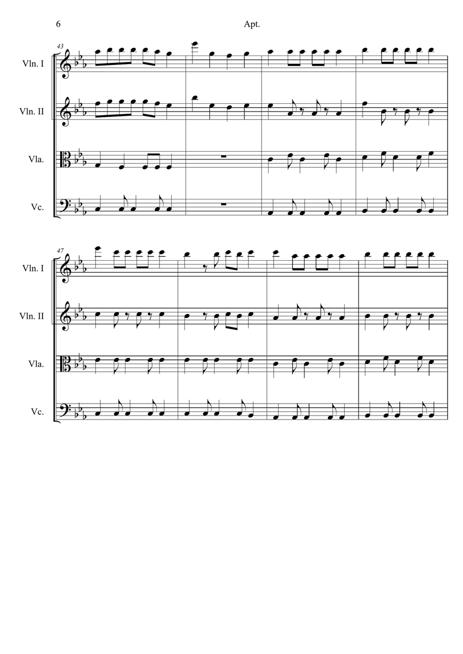 Apt. Apt. String Quartet scores gallery preview page 6