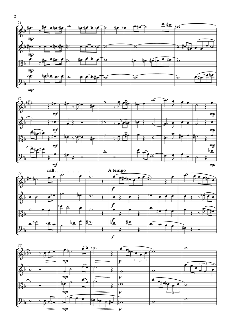 Spring Lament - String Quartet String Quartet scores gallery preview page 2