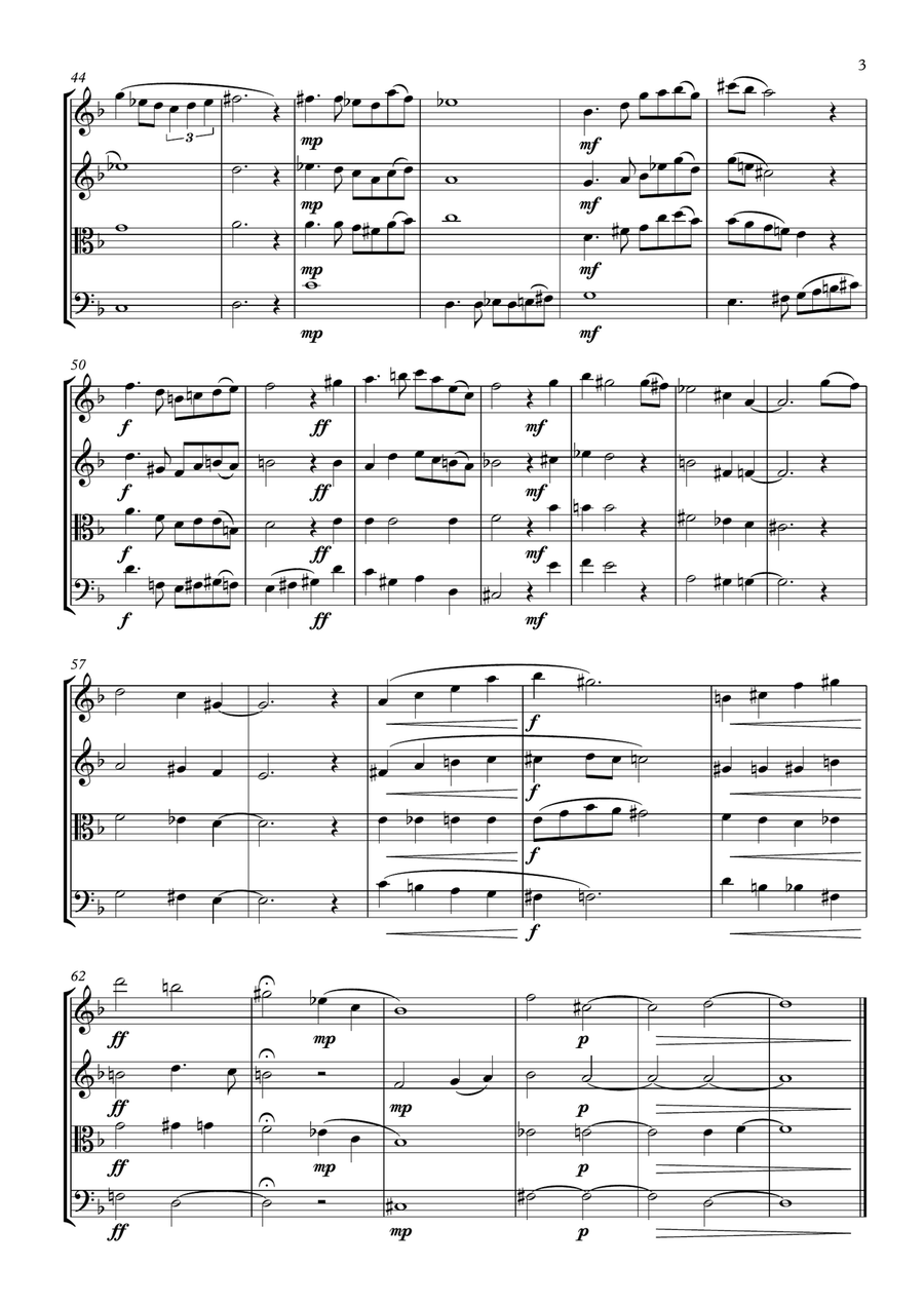 Spring Lament - String Quartet String Quartet scores gallery preview page 3