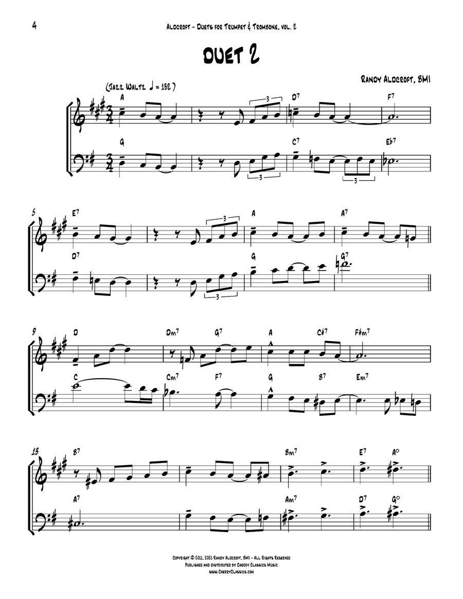 Famous Jazz Duets, v. 2 for Trumpet and Trombone Duet Brass Duet scores gallery preview page 4