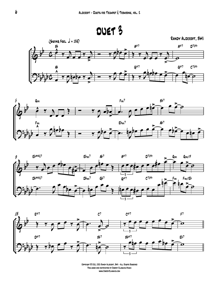 Famous Jazz Duets, v. 2 for Trumpet and Trombone Duet Brass Duet scores gallery preview page 6