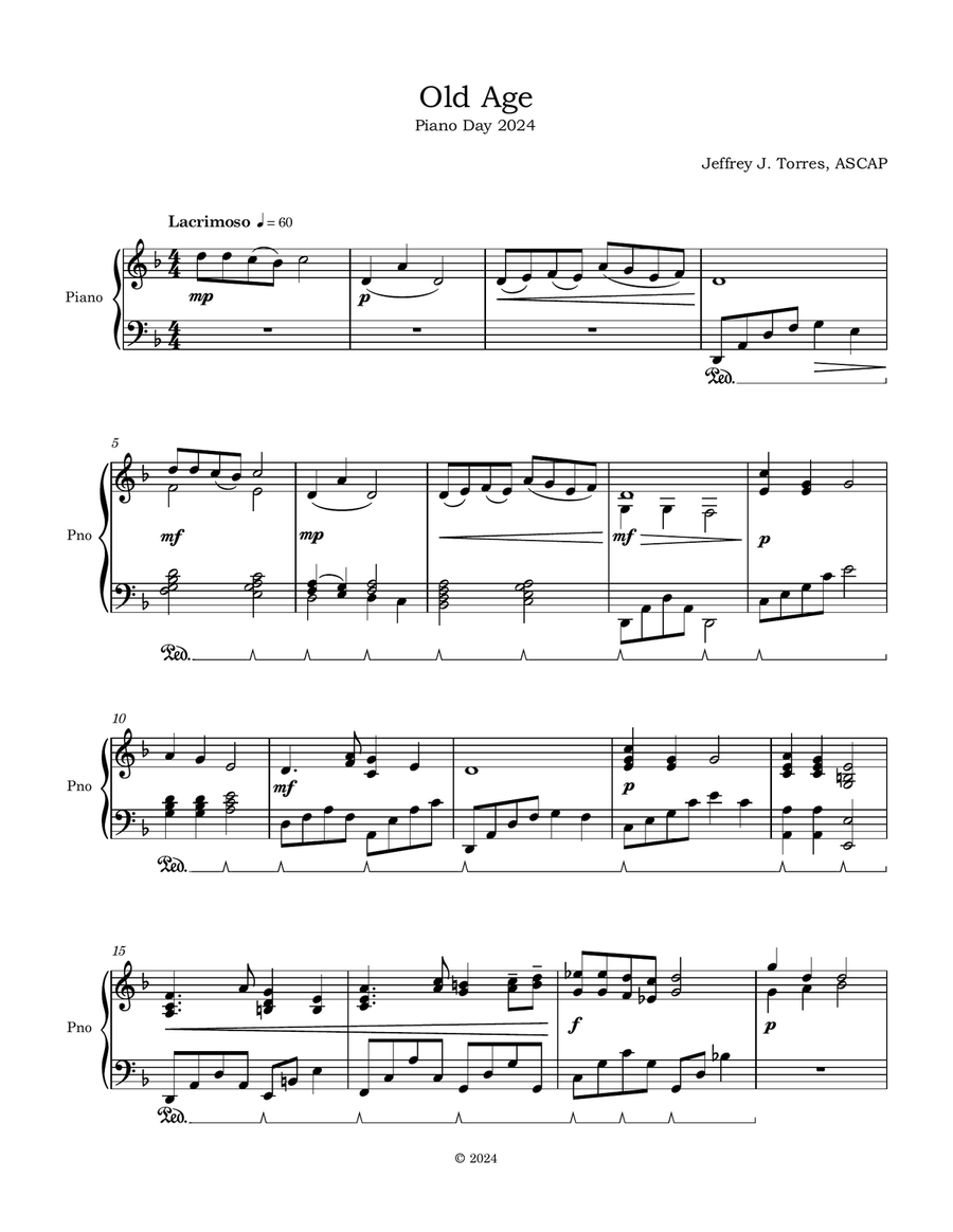 Old Age - Piano Day 2024 Old Age - Piano Day 2024 Piano Solo scores gallery preview page 3