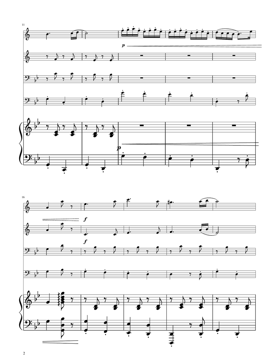 Hungarian Dance No. 5 - Brass Quartet Brass Quartet scores gallery preview page 2
