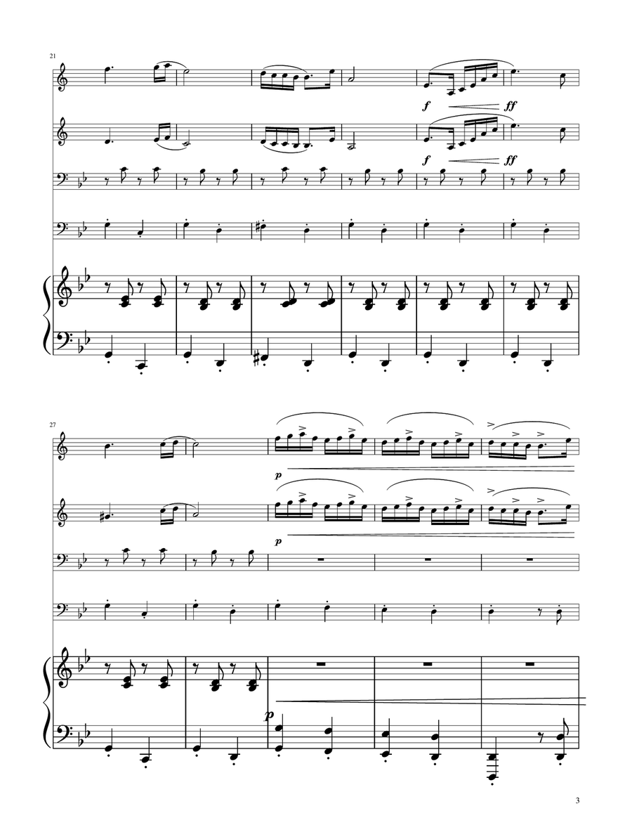Hungarian Dance No. 5 - Brass Quartet Brass Quartet scores gallery preview page 3