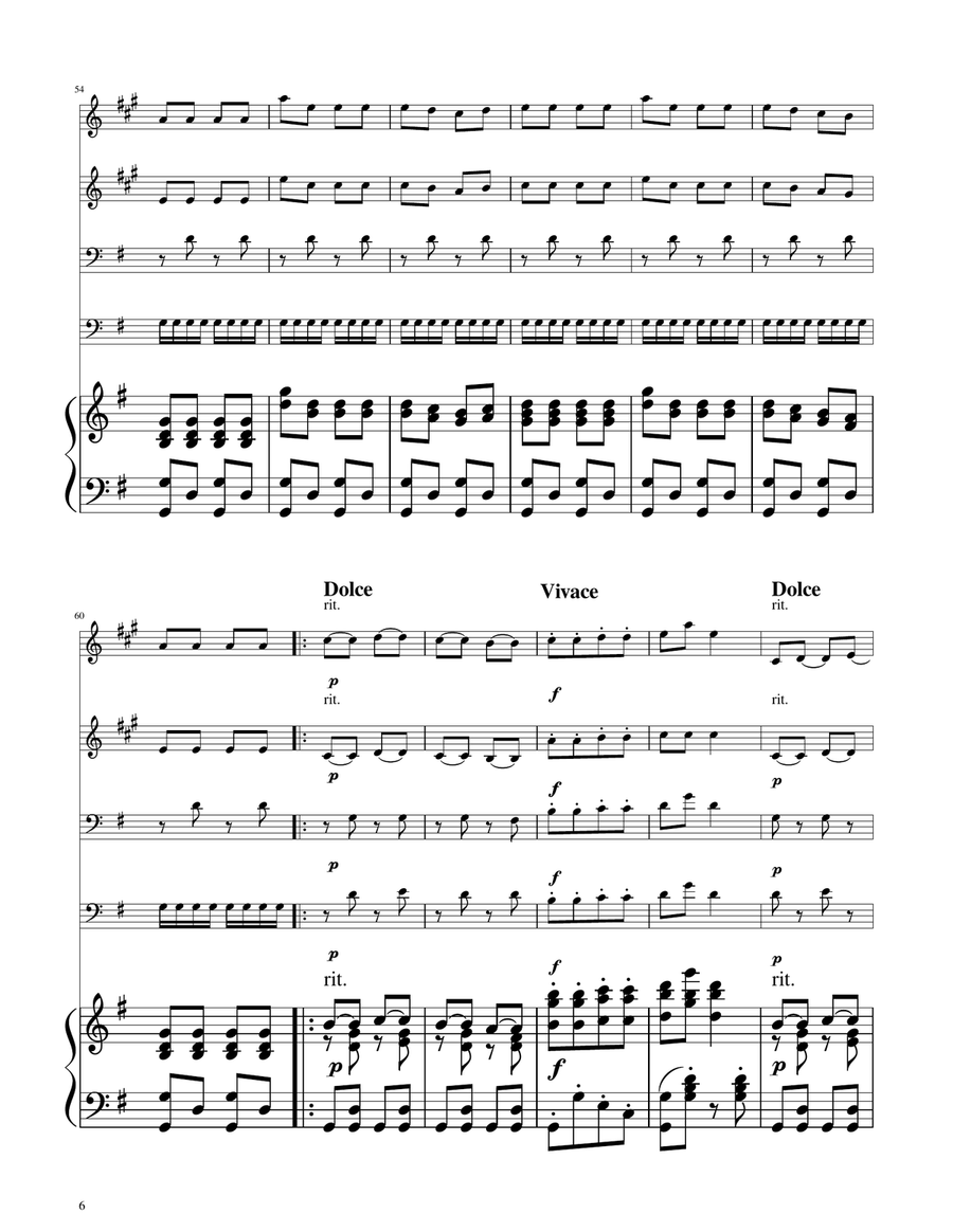 Hungarian Dance No. 5 - Brass Quartet Brass Quartet scores gallery preview page 6
