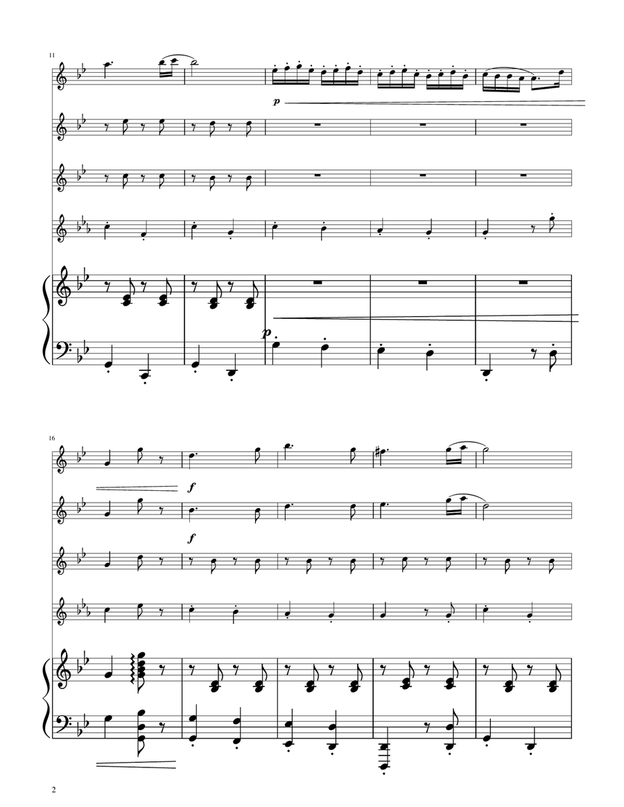 Hungarian Dance No. 5 - Flute Quartet Flute Quartet scores gallery preview page 2