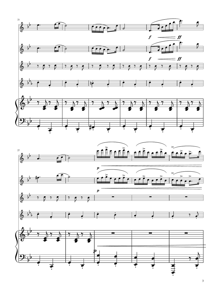 Hungarian Dance No. 5 - Flute Quartet Flute Quartet scores gallery preview page 3