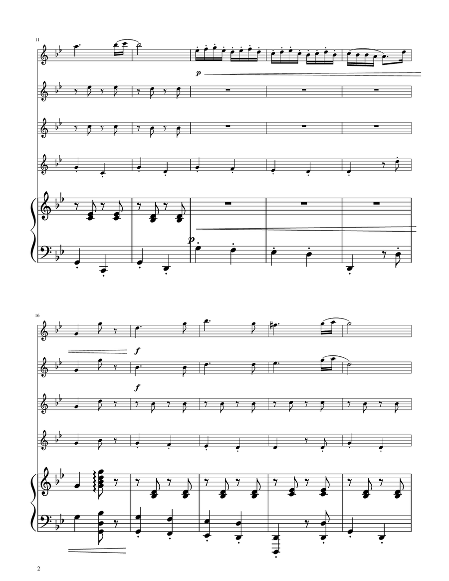 Hungarian Dance No. 5 - Flute Quartet Flute Quartet scores gallery preview page 2