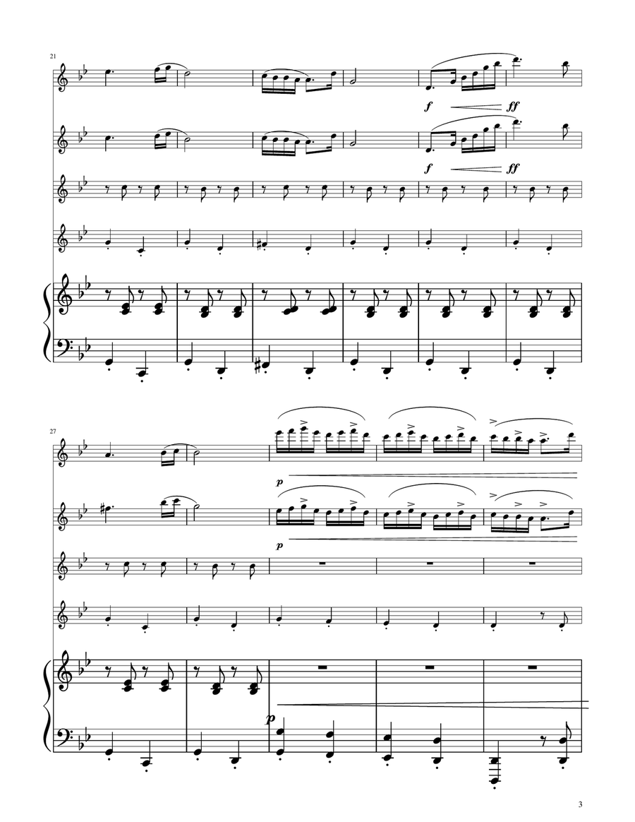 Hungarian Dance No. 5 - Flute Quartet Flute Quartet scores gallery preview page 3