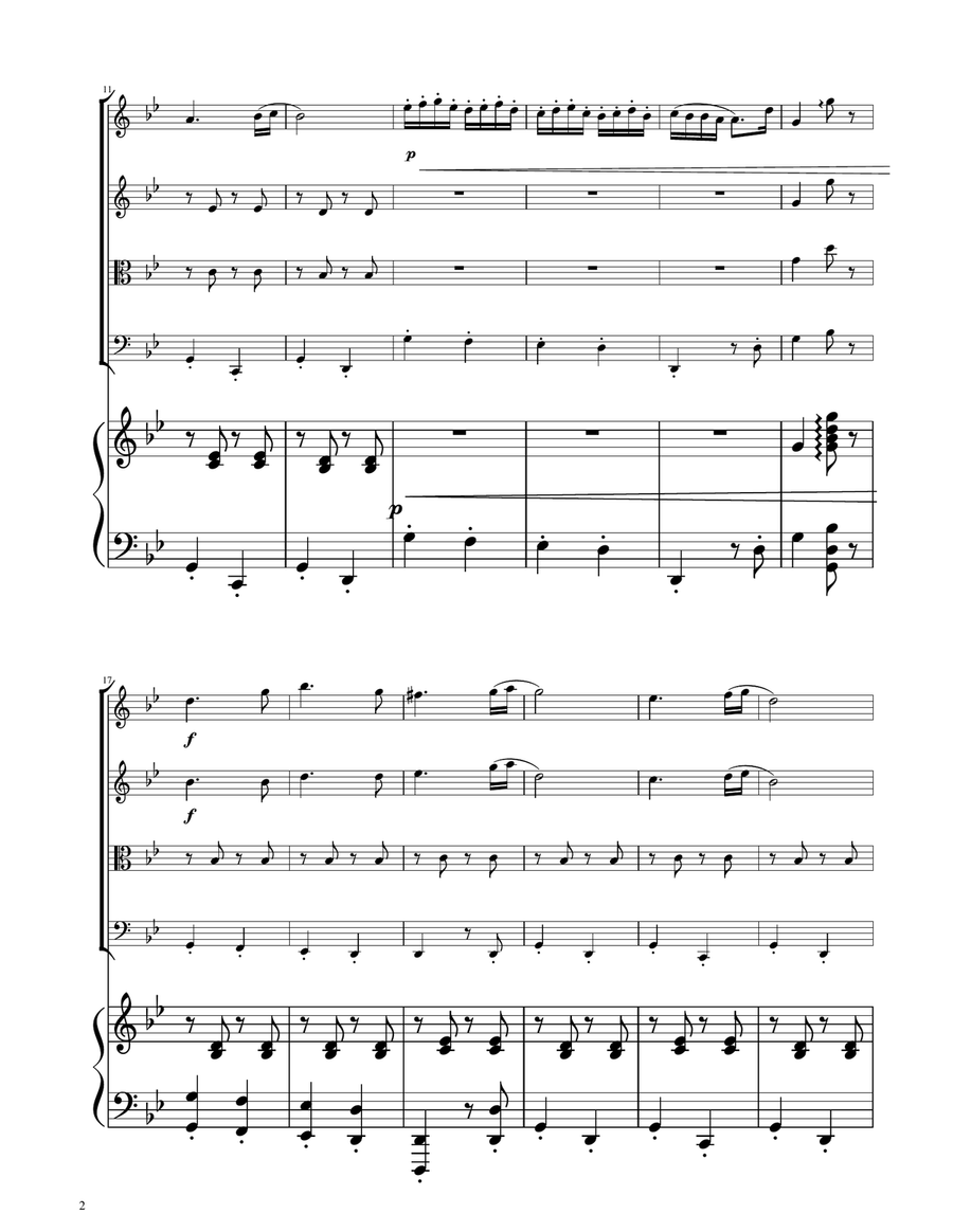Hungarian Dance No. 5 - String Quartet String Quartet scores gallery preview page 2