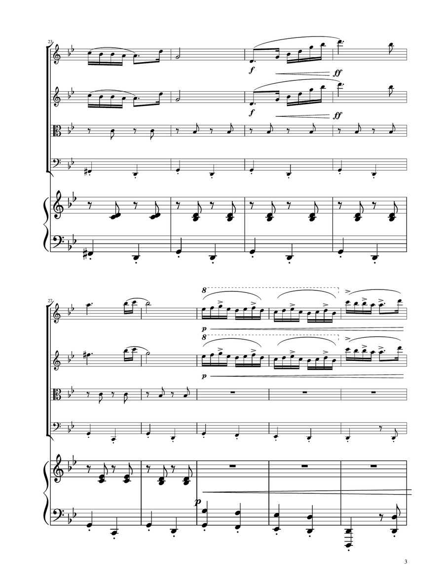 Hungarian Dance No. 5 - String Quartet String Quartet scores gallery preview page 3