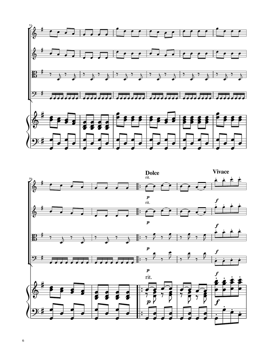 Hungarian Dance No. 5 - String Quartet String Quartet scores gallery preview page 6