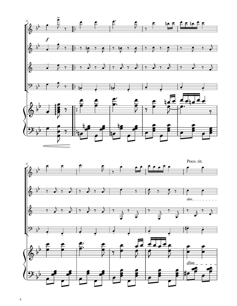 Hungarian Dance No. 5 - Woodwind Quartet Woodwind Quartet scores gallery preview page 4