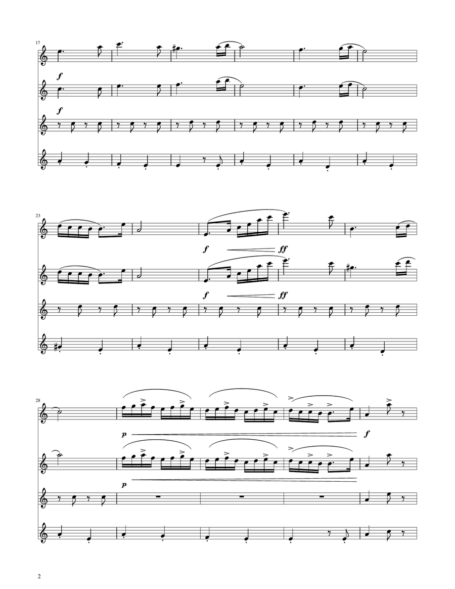 Hungarian Dance No. 5 - Clarinet Quartet Clarinet Quartet scores gallery preview page 2