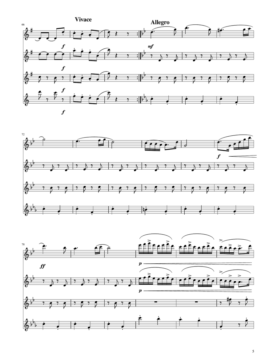 Hungarian Dance No. 5 - Flute Quartet Flute Quartet scores gallery preview page 5