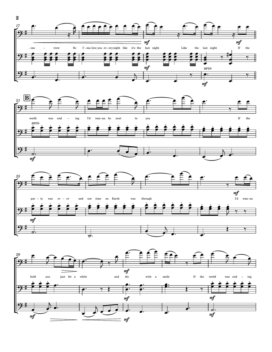 Die With A Smile Die With A Smile String Trio scores gallery preview page 3