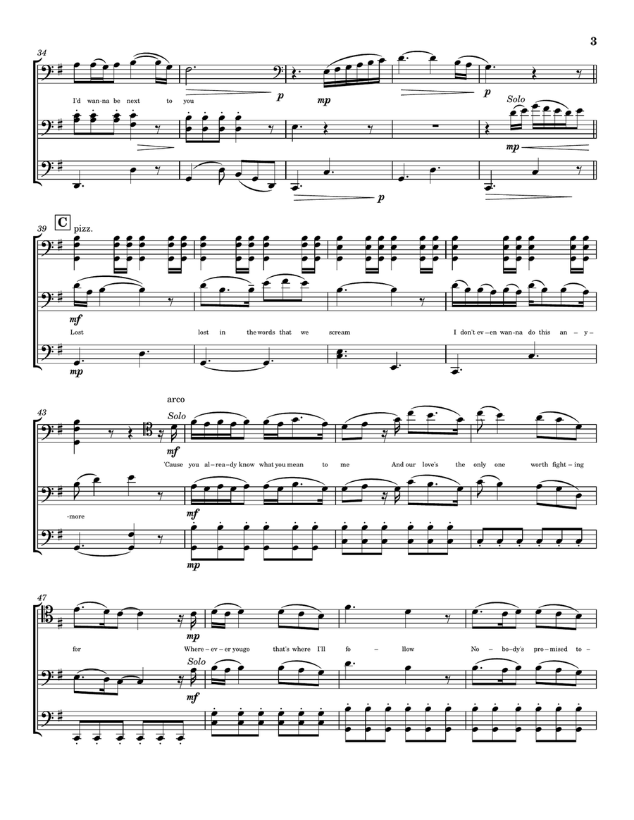 Die With A Smile Die With A Smile String Trio scores gallery preview page 4