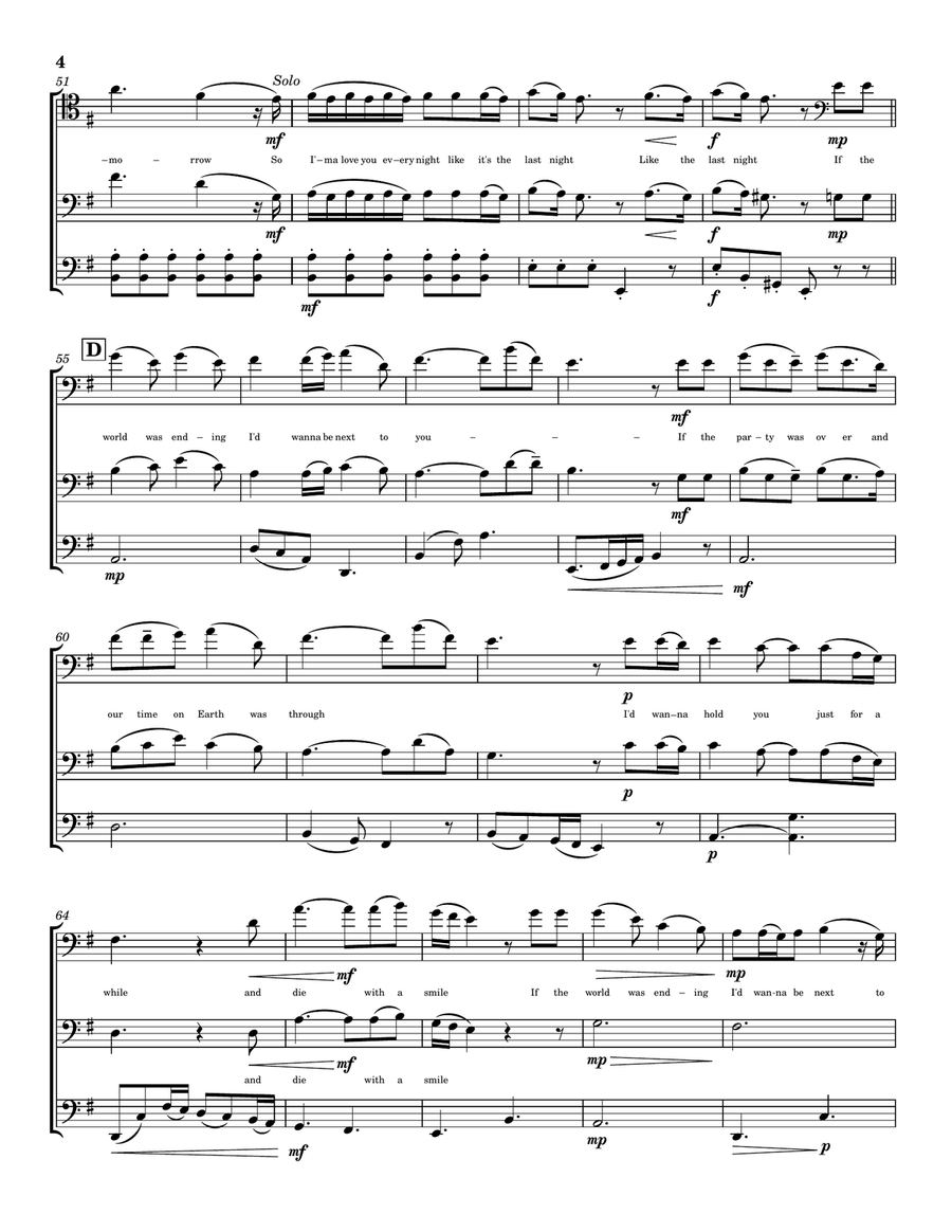 Die With A Smile Die With A Smile String Trio scores gallery preview page 5