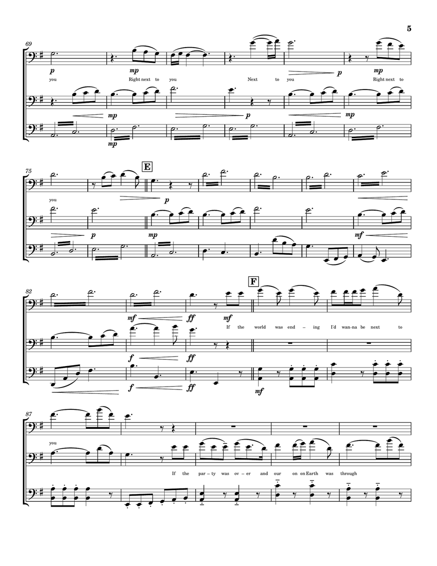 Die With A Smile Die With A Smile String Trio scores gallery preview page 6