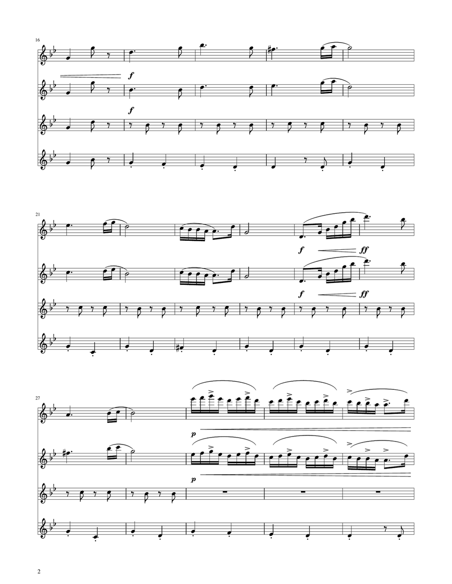 Hungarian Dance No. 5 - Flute Quartet Flute Quartet scores gallery preview page 2