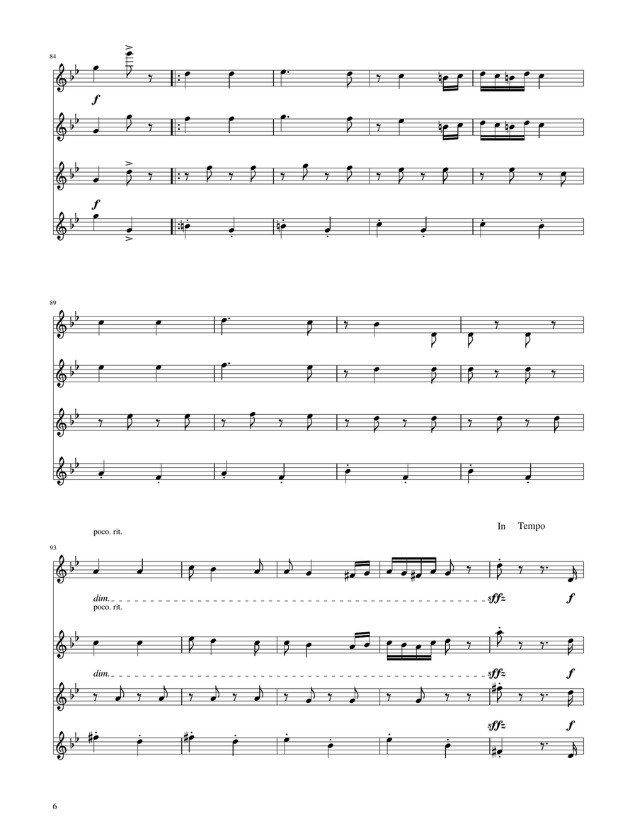 Hungarian Dance No. 5 - Flute Quartet Flute Quartet scores gallery preview page 6