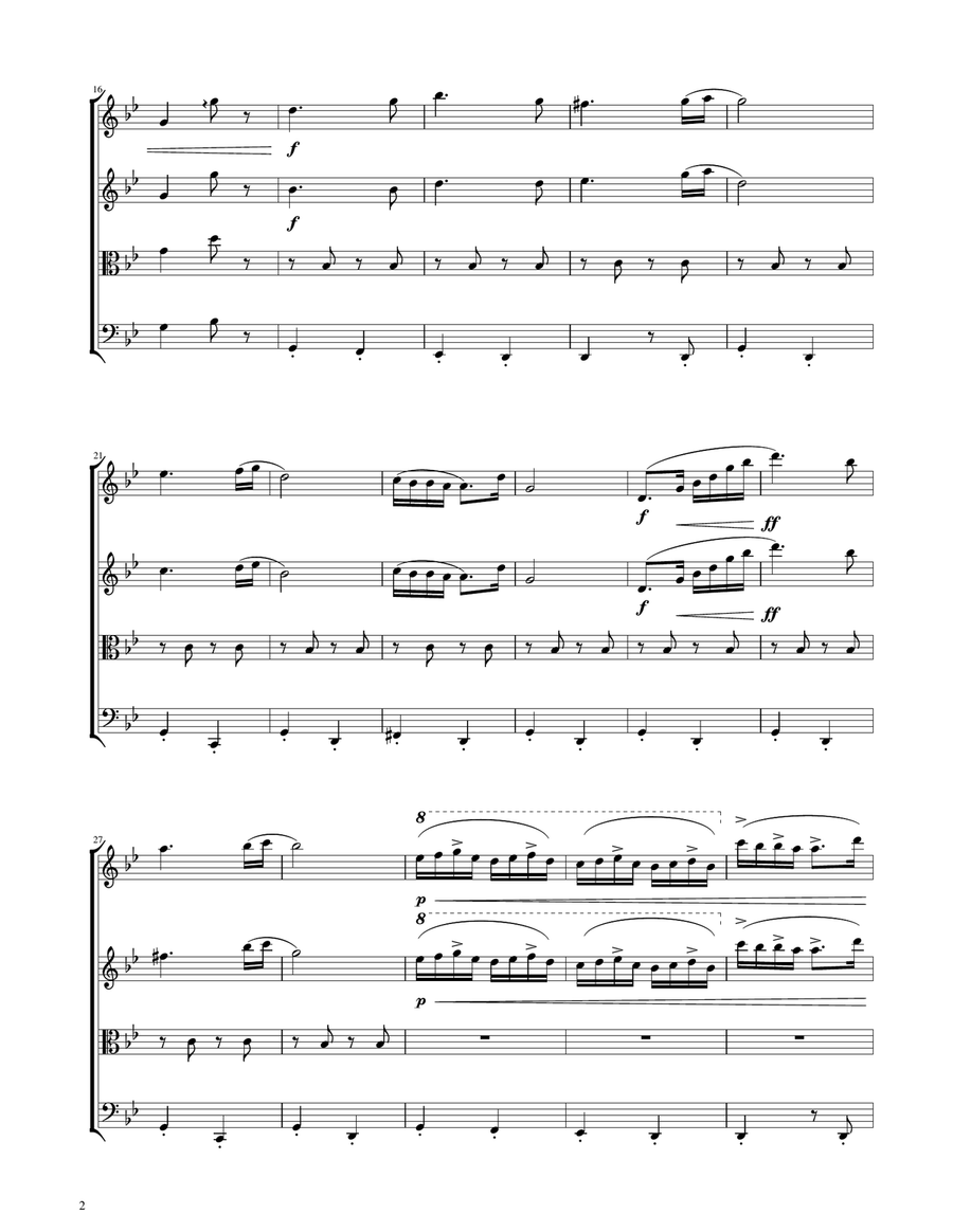 Hungarian Dance No. 5 - String Quartet String Quartet scores gallery preview page 2